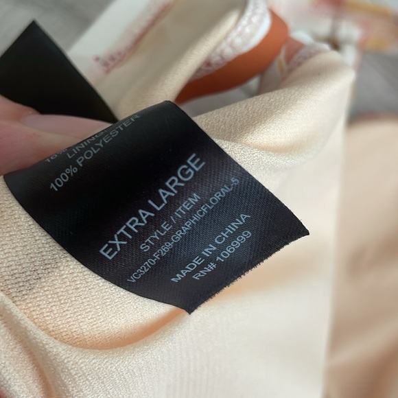 VICI bikini set graphic floral muted safari colors XL Top/ L bottom like new - Picture 8 of 8